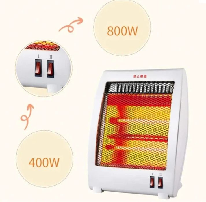 Radiator electric cu quartz WENYI, 400/800W, sistem automat de oprire