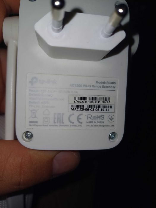 TP-Link RE305 repetoare de rețea Amplificator rețea Alb 10, 100 Mbit/s
