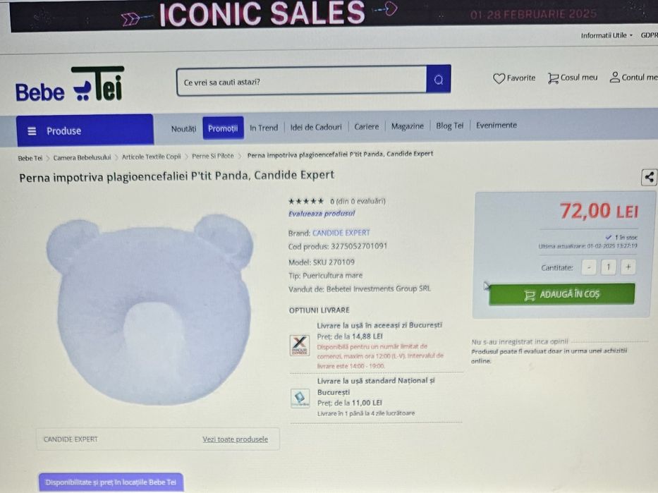 Perna bebelus antiaplatizare cap