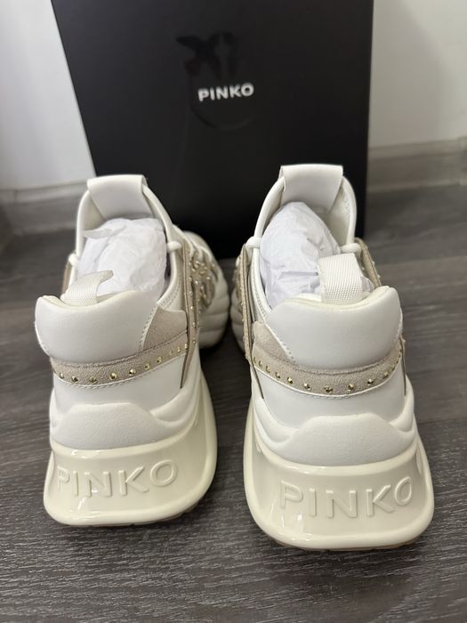 Чисто нови!! 100% Оригинални дамски кожени маратонки Pinko Ariel