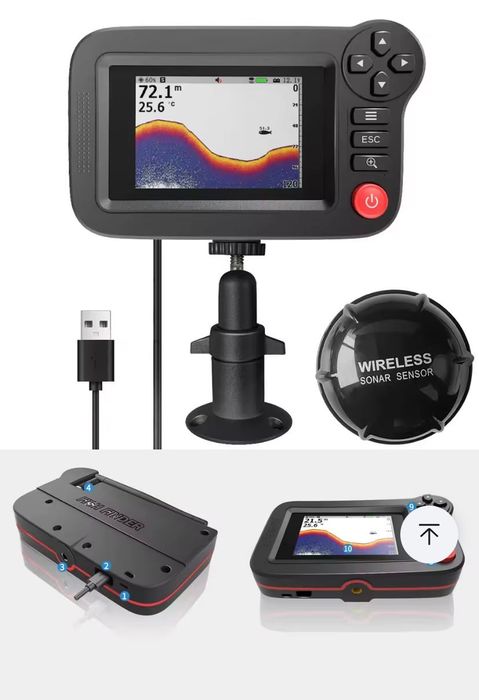 Сонар за лодка за захранка