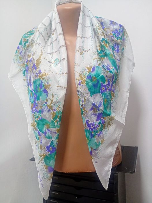 Eșarfă lvintage 80's  luxoasa de epocă Jerom e Leplat 90cm