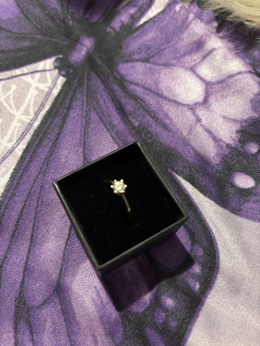 Inel aur 14 k cu zirconiu