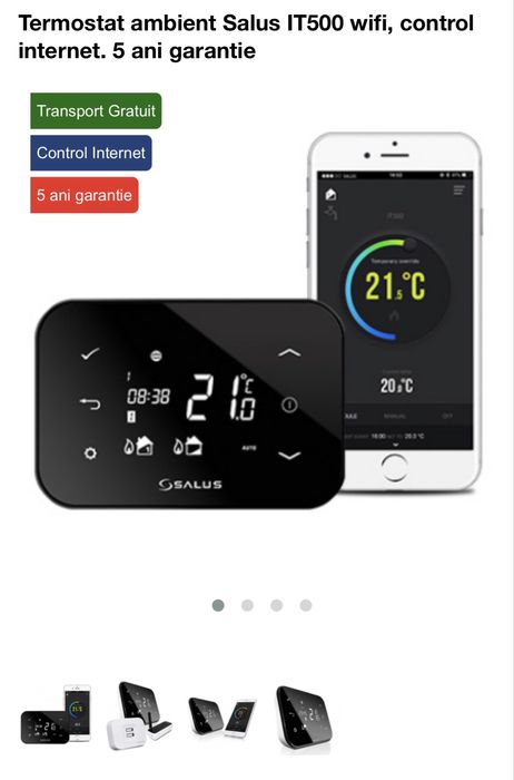 Termostat controlabil prin Internet Salus  iT500