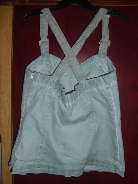 set bluza brodata denim cu sacou