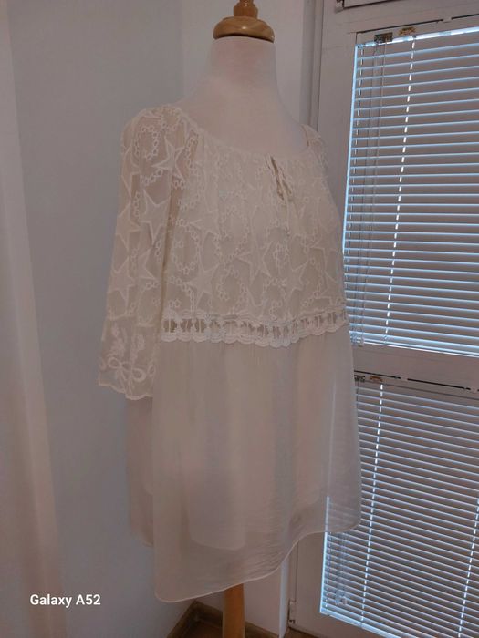 Дамска туника от шифон и дантела