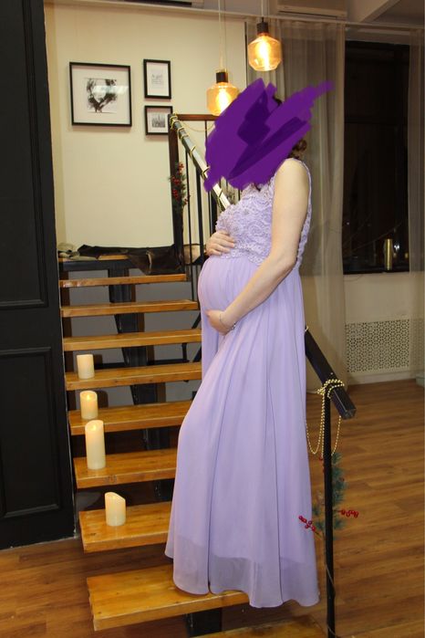 Фиолетовое платье L- Xl 48 рр