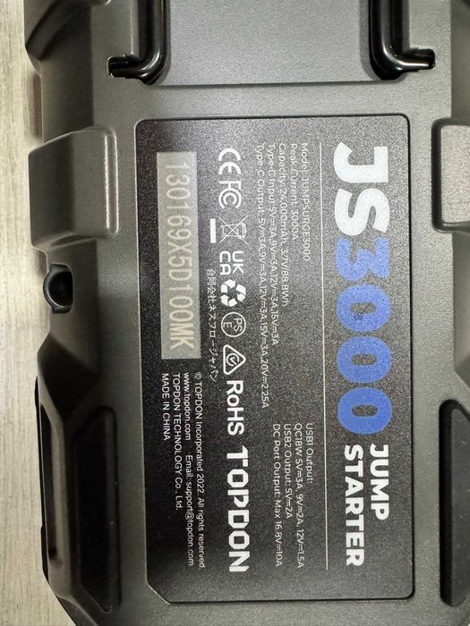 Jump Starter TopDon JS3000 с Гаранция!