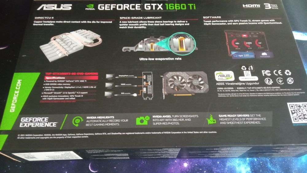 Placa video ASUS TUF Gaming GeForce® GTX 1660 Ti EVO, 6GB GDDR6, 192-b