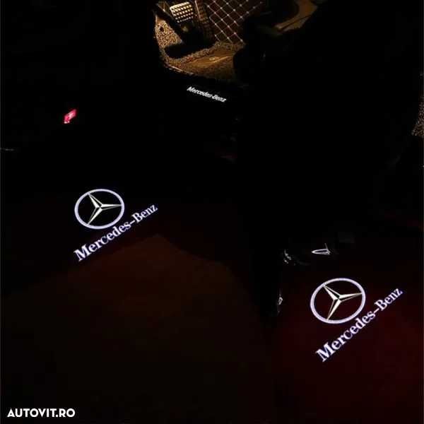 Set Logo Proiectoare Lampi 3D LED Lumini Usi Portiere Mercedes Benz