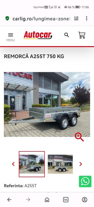 Vand obloane remorca 750