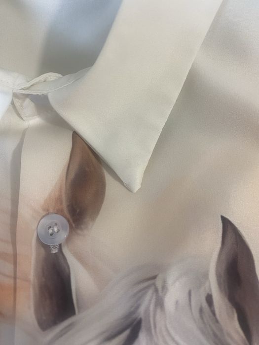 Дамска риза бяла с принт