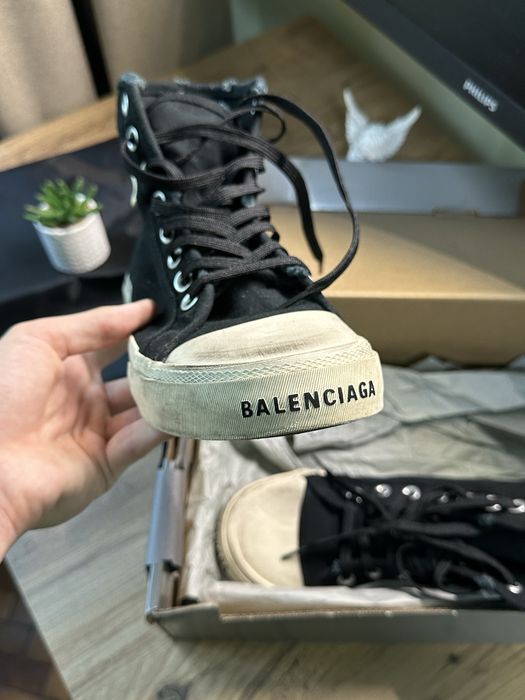 Balenciaga Paris High-Top Black (Mărimea 40,5 / 26.5 cm) - Ca noi