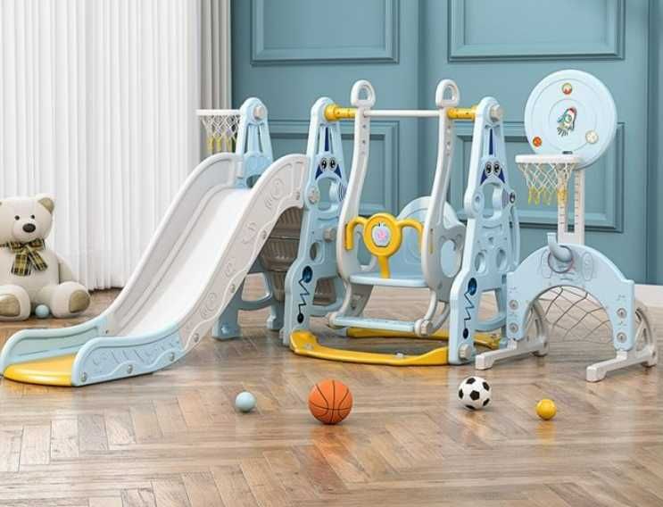 Игровая площадка для детей 5 в 1: качели, горка, бассейн, спорт dm8