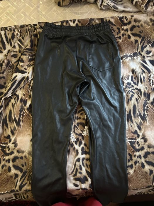 Pantaloni YoungRichWhite Zipp Leather