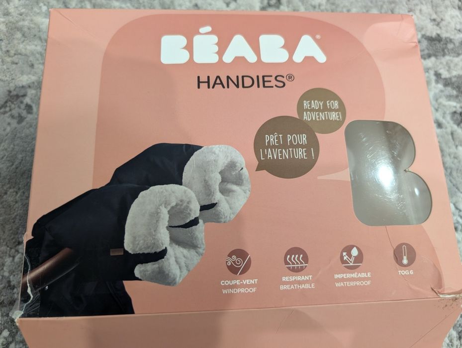 Vând Mănuși noi pentru cărucior Handies Beaba Heather Grey gri extra c