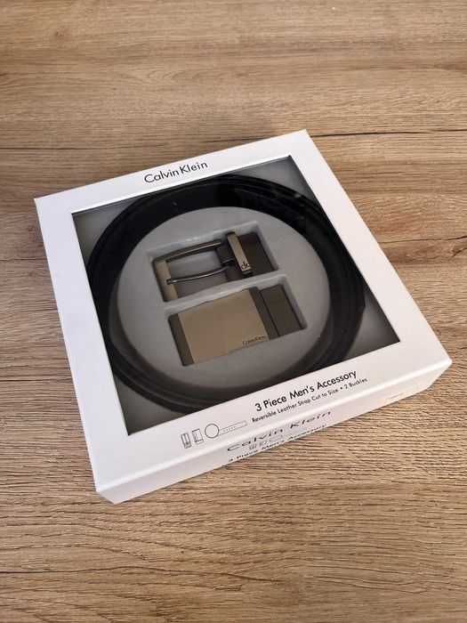 Мъжки подаръчен комплект колан Calvin Klein 044 !