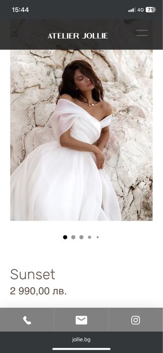 Булчинска рокля Sunset от ателие Jollie, дизайнер Natalia Romanova