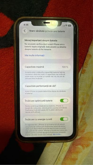 Vând iphone 11 in stare impecabilă procentaj 100% face id perfect functional
