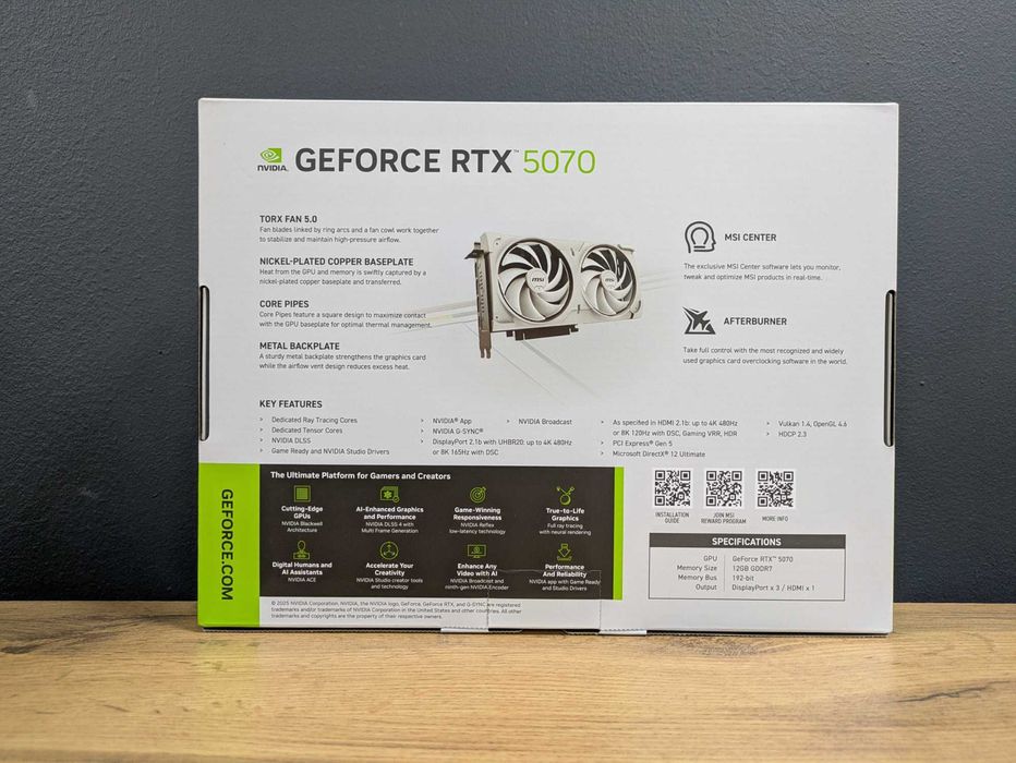RTX 5070 12GB MSI Ventus 2X OC White Edition