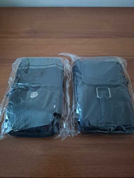 Малка кожена чанта унисекс 2бр