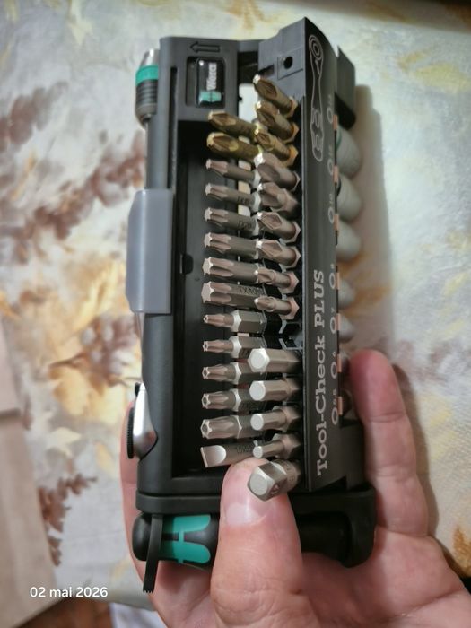 Wera 39 Piece Tool-Check Plus Ratchet Metric Tool Socket Bit Set 1/4" Drive