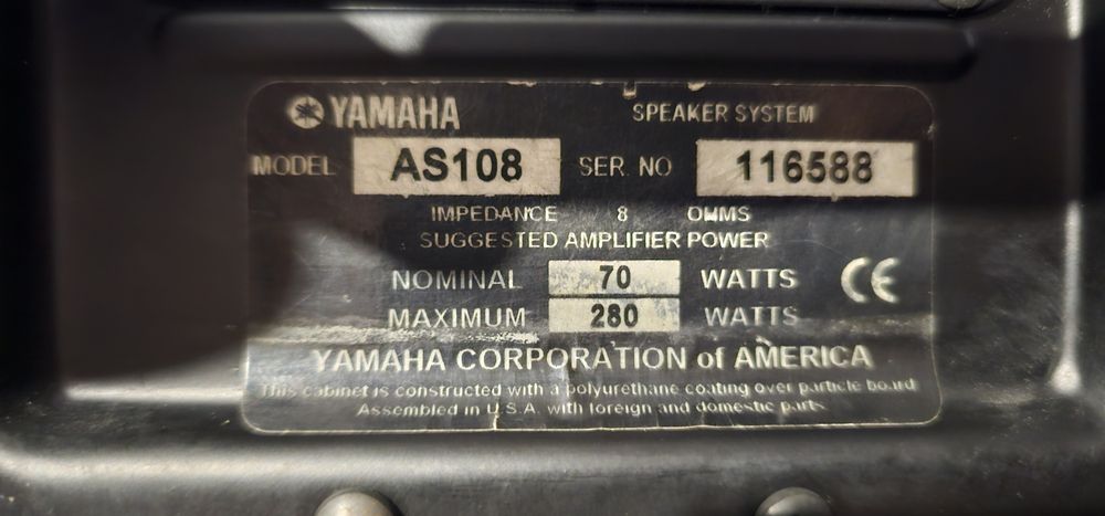 Yamaha AS 108 boxe de raft sau trepied monitoare pasive