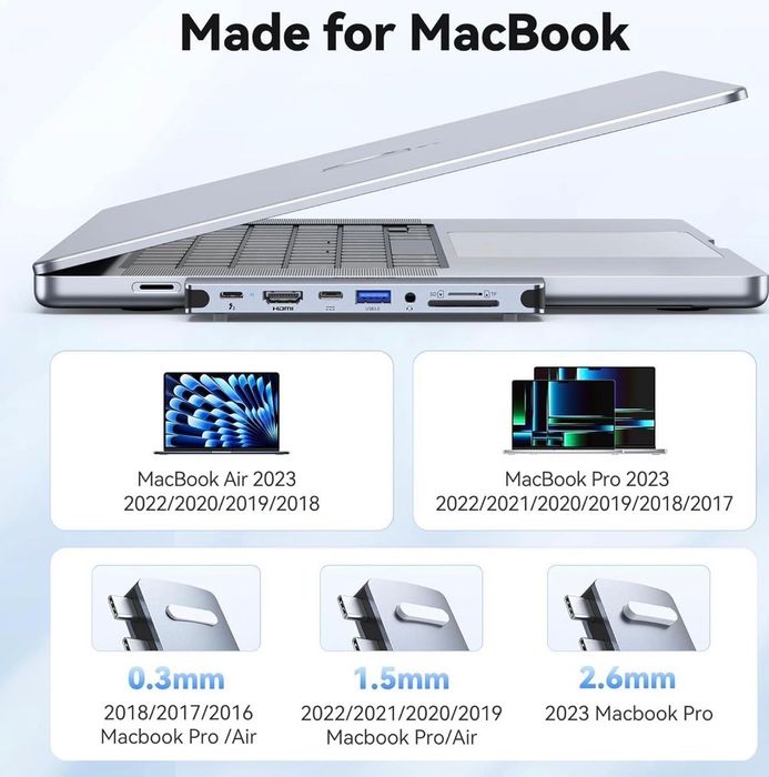 USB C Адаптер Хъб 8 в 1 HDMI 4K SD/ TF Карта MacBook