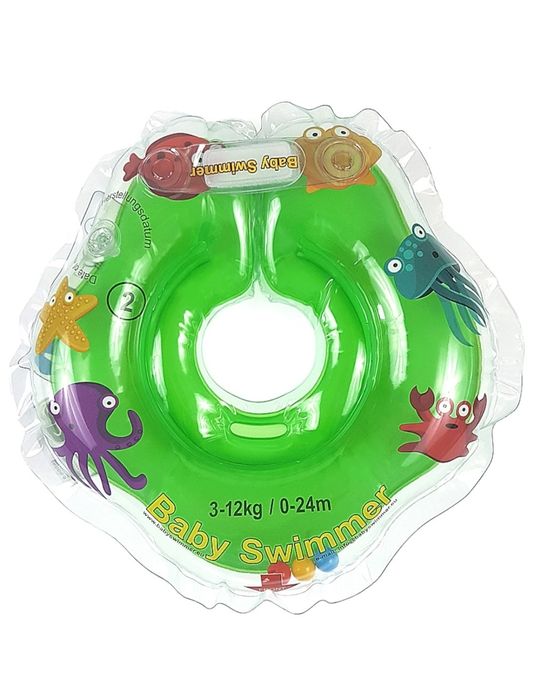 Colac de gat pentru bebelusi Babyswimmer Verde 0-24 luni × 2 buc