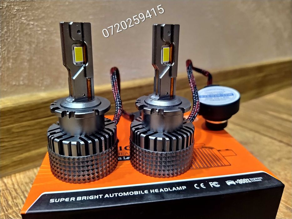 Set 2 Becuri LED D2S/R CANBUS, 110W, ventilator, 6000K, 12000LM