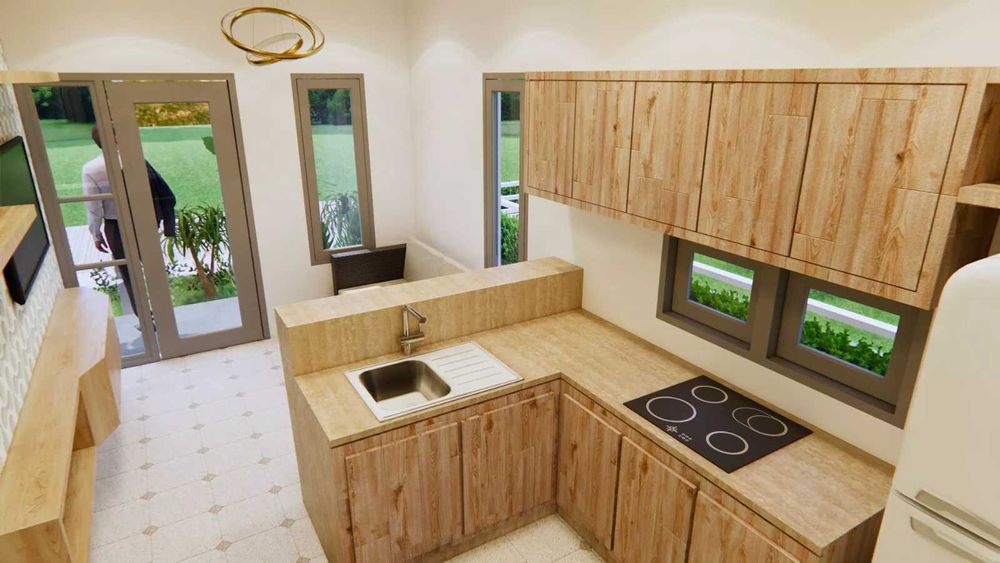 НА ИЗПЛАЩАНЕ - Луксозна сглобяема къща с 2 спални, 42 кв. м