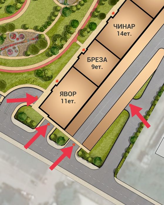 Паркоместа в комплекс Фемили гардън - Варна