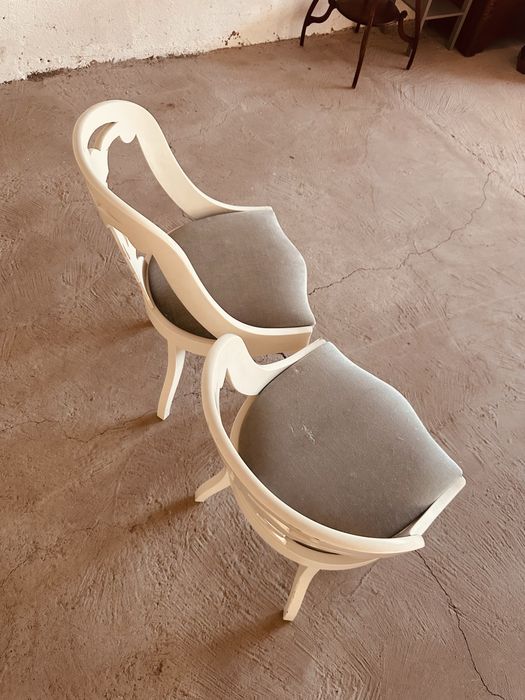 Елегантен комплект 2 шведски трапезни стола от масив – Gustavian / New Classic
