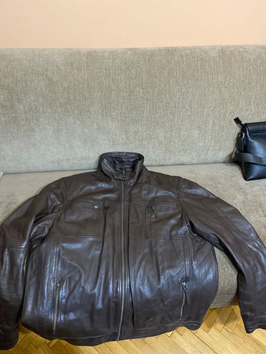 Продавам чисто ново кафяво кожено яке естествена кожа марка Hi-SKiN