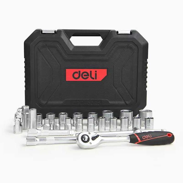 Комбиниран комплект Deli EDQ43025 (25 части, 1/2″)