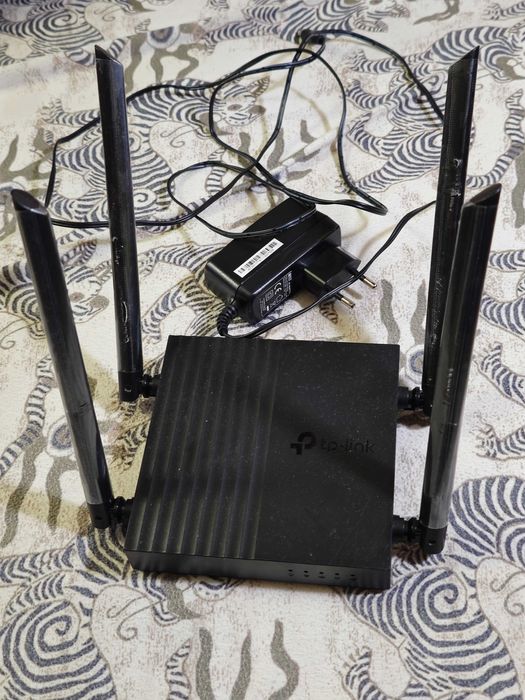 РУТЕР TP-LINK Archer A64 /AC1200 Dual-band, WI-FI 5, GIGABIT Бърз!