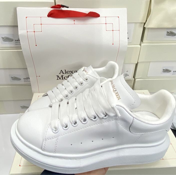 Alexander McQueen Made Italy Full Box 100% Piele Alb Marimi 36 37 38 39 40