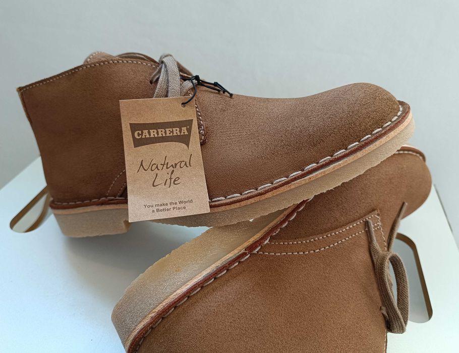Ghete lace up chukka 44 premium Carrera NOI piele naturala moale
