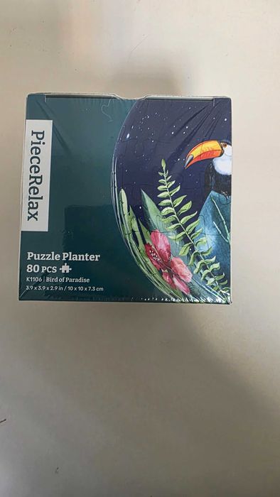 Puzzle 3D PieceRelax 80 piese – ghiveci Pasărea Paradisului, nou