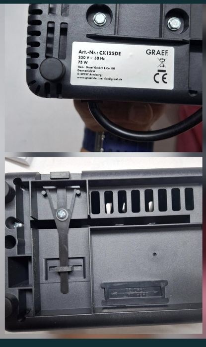 Диамантено електрическо точило за ножове, Graef CX125, черно