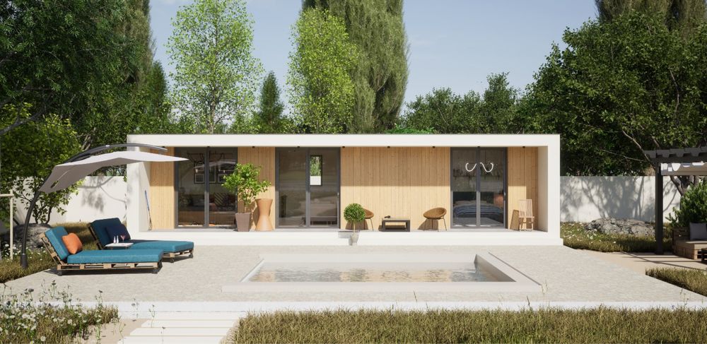 Structura casa lemn 60mp