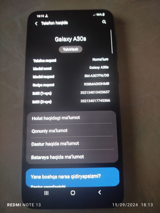 Samsung Galaxy A30s 3/32