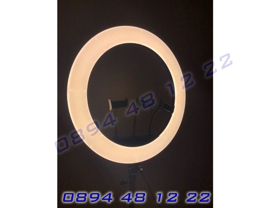 LED Ring Light Рингова Лампа Осветление ЛЕД Ринг Стойка 210см 14 21