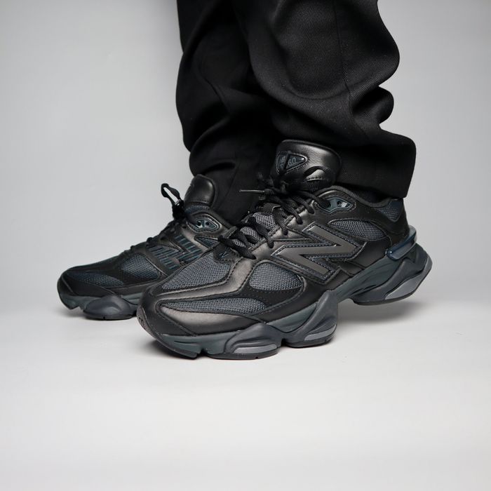 49 - New Balance 9060 Triple Black Leather