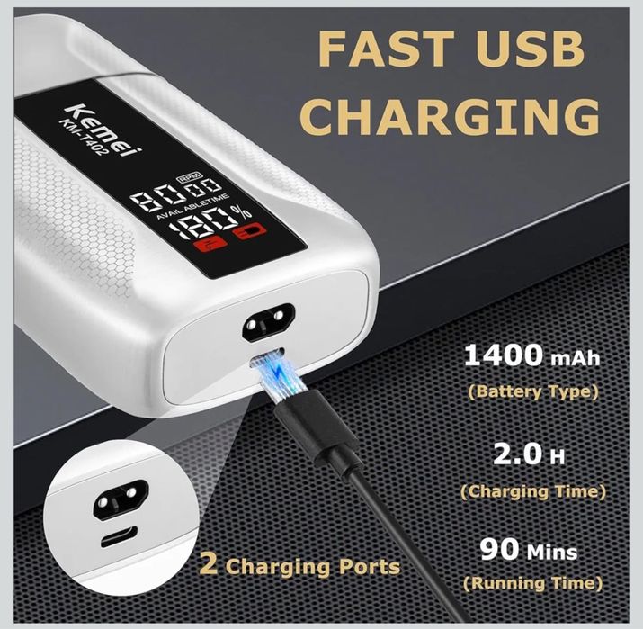 Shaver kemei T-402 10000 RPM