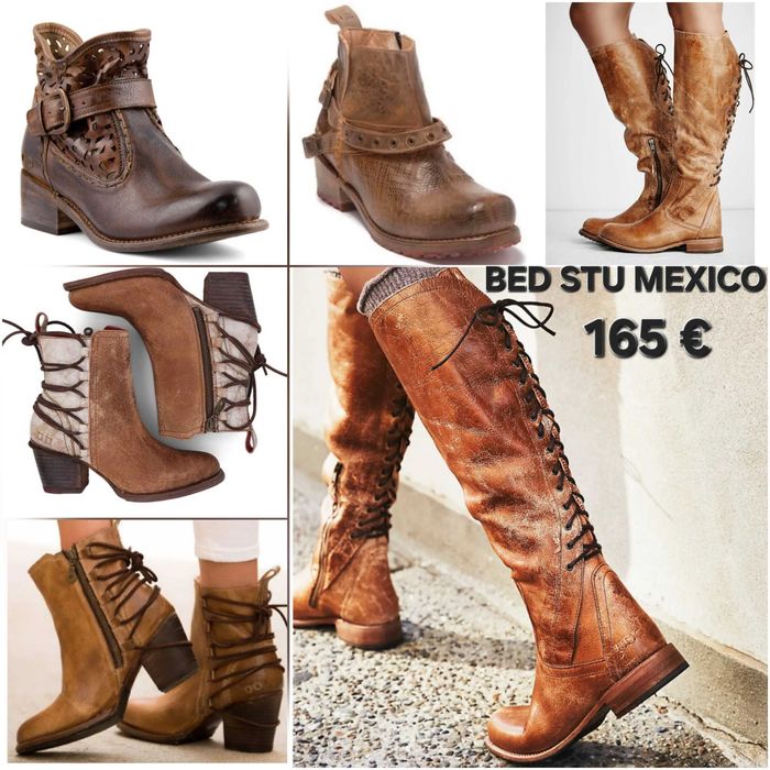 BED STU Mexico Дамски Боти Ботуши Естествена Кожа РАЗЛИЧНИ МОДЕЛИ Чисто Нови