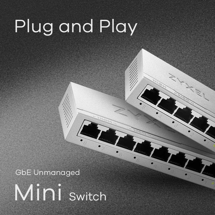 5-портов Гигабитов суич Zyxel GS-105B v5 - Метален корпус с QoS