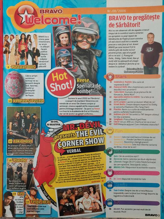 Revista Bravo cu Pussycat Dolls pe coperta 8 / 2006