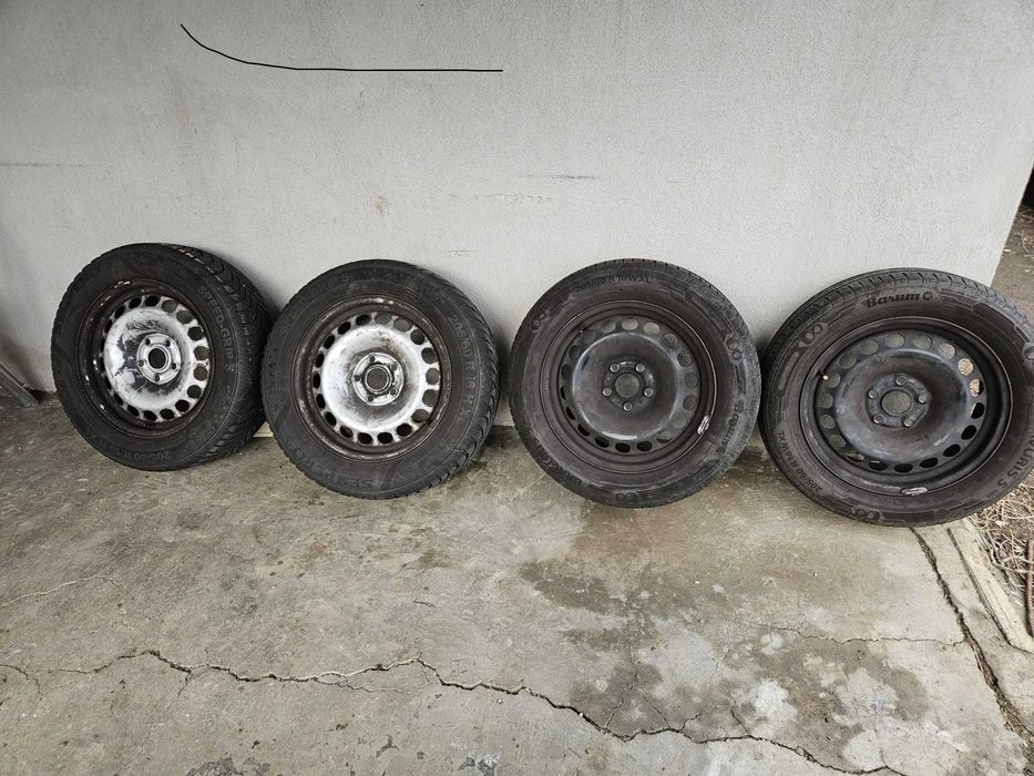 jante cu anvelope VW Golf VW Touran VW Tiguan VW Caddy 205/60/R16 M+S;