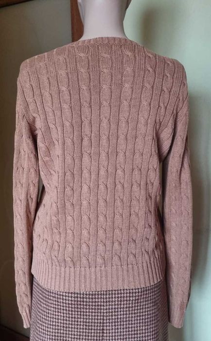Pulover bej Ralph Lauren, bumbac 100%, marimea L